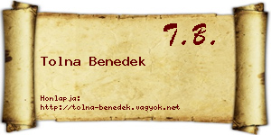 Tolna Benedek névjegykártya